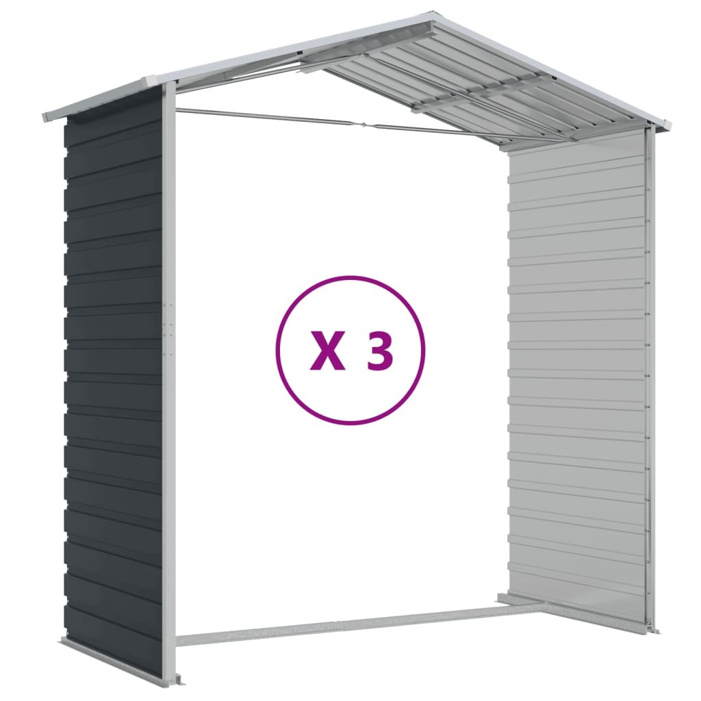 8720845894566_g_en_hd_7 vidaXL Garden Shed Anthracite 191x300x198 cm Galvanised Steel - Image 9