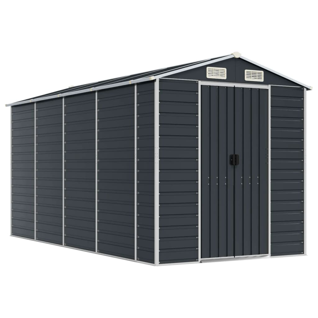 8720845894573_a_en_hd_1 vidaXL Garden Shed Anthracite 191x385x198 cm Galvanised Steel - Image 2