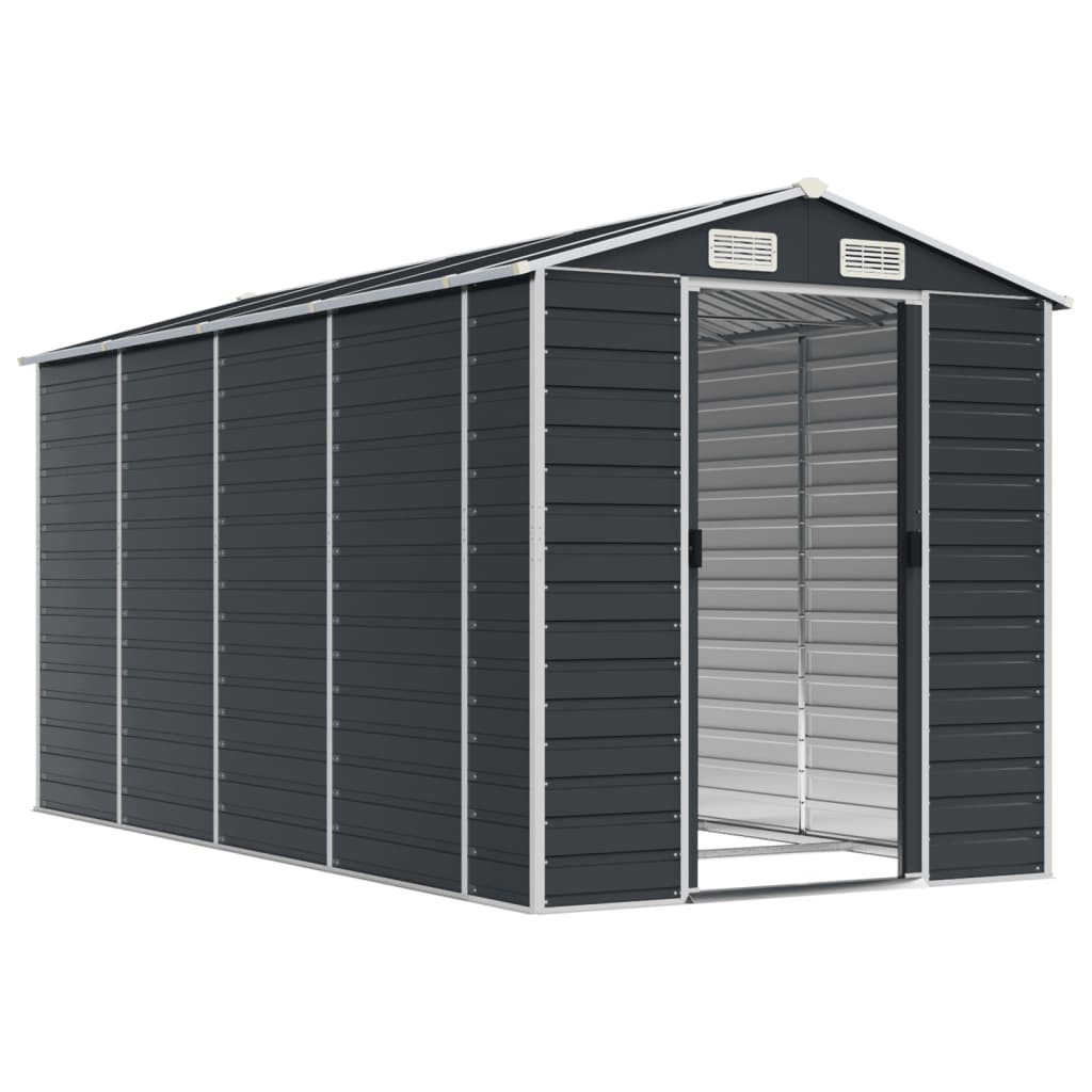 8720845894573_g_en_hd_1 vidaXL Garden Shed Anthracite 191x385x198 cm Galvanised Steel - Image 3