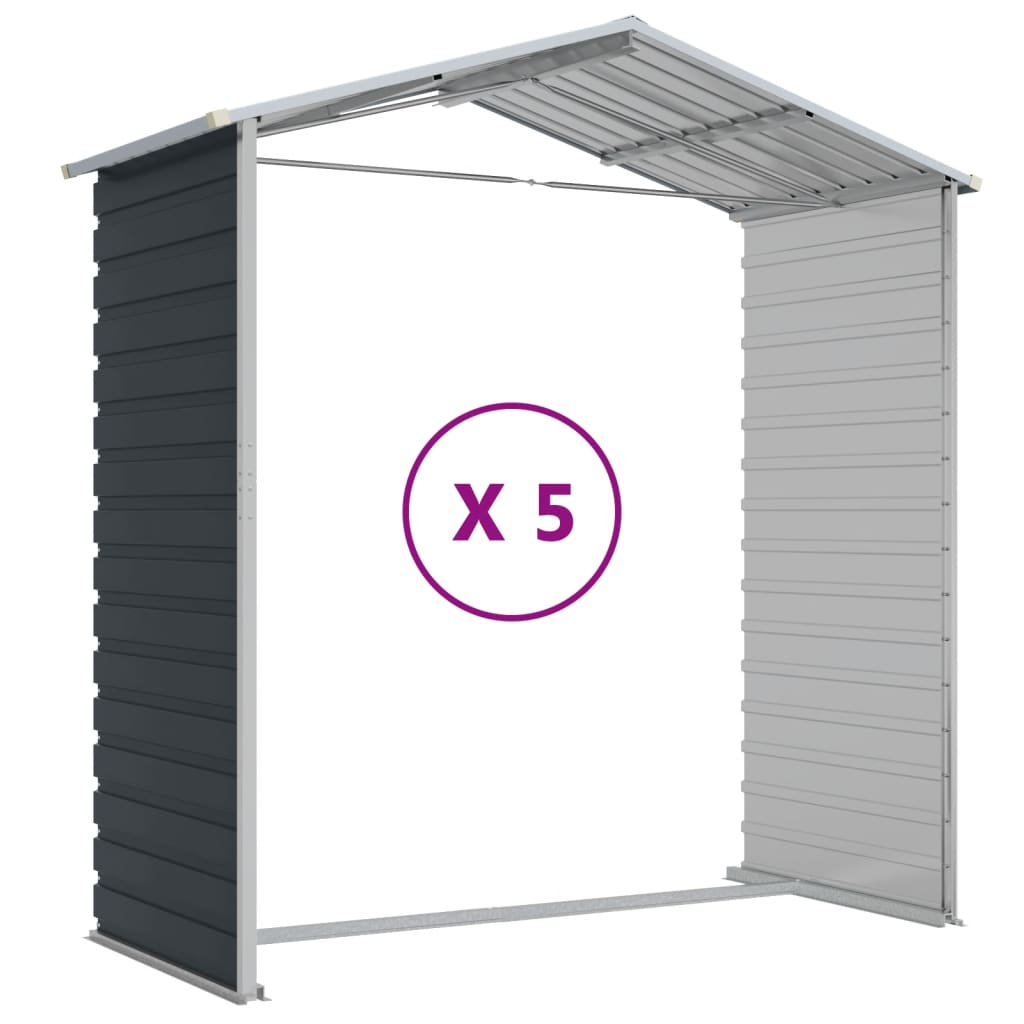 8720845894580_g_en_hd_7 vidaXL Garden Shed Anthracite 191x470x198 cm Galvanised Steel - Image 9