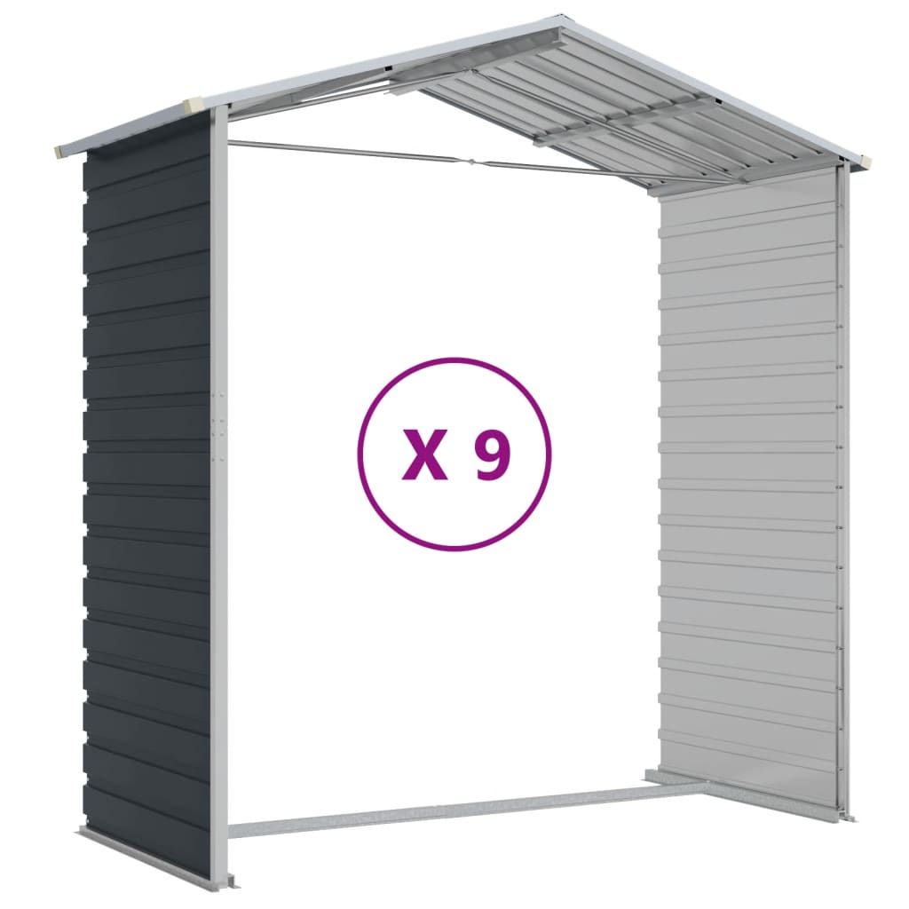 8720845894627_g_en_hd_7 vidaXL Garden Shed Anthracite 191x810x198 cm Galvanised Steel - Image 9