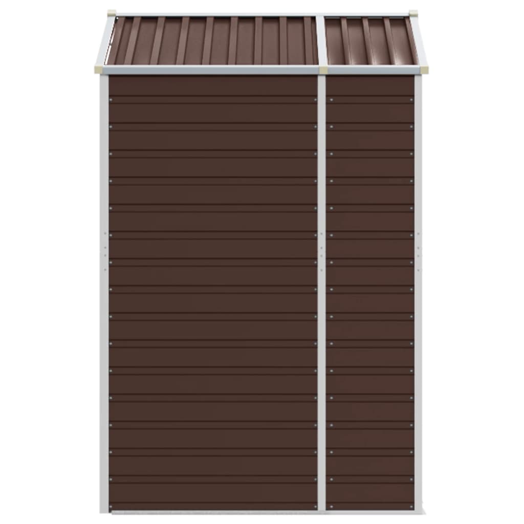 8720845894658_g_en_hd_4 vidaXL Garden Shed Brown 191x130x198 cm Galvanised Steel - Image 6