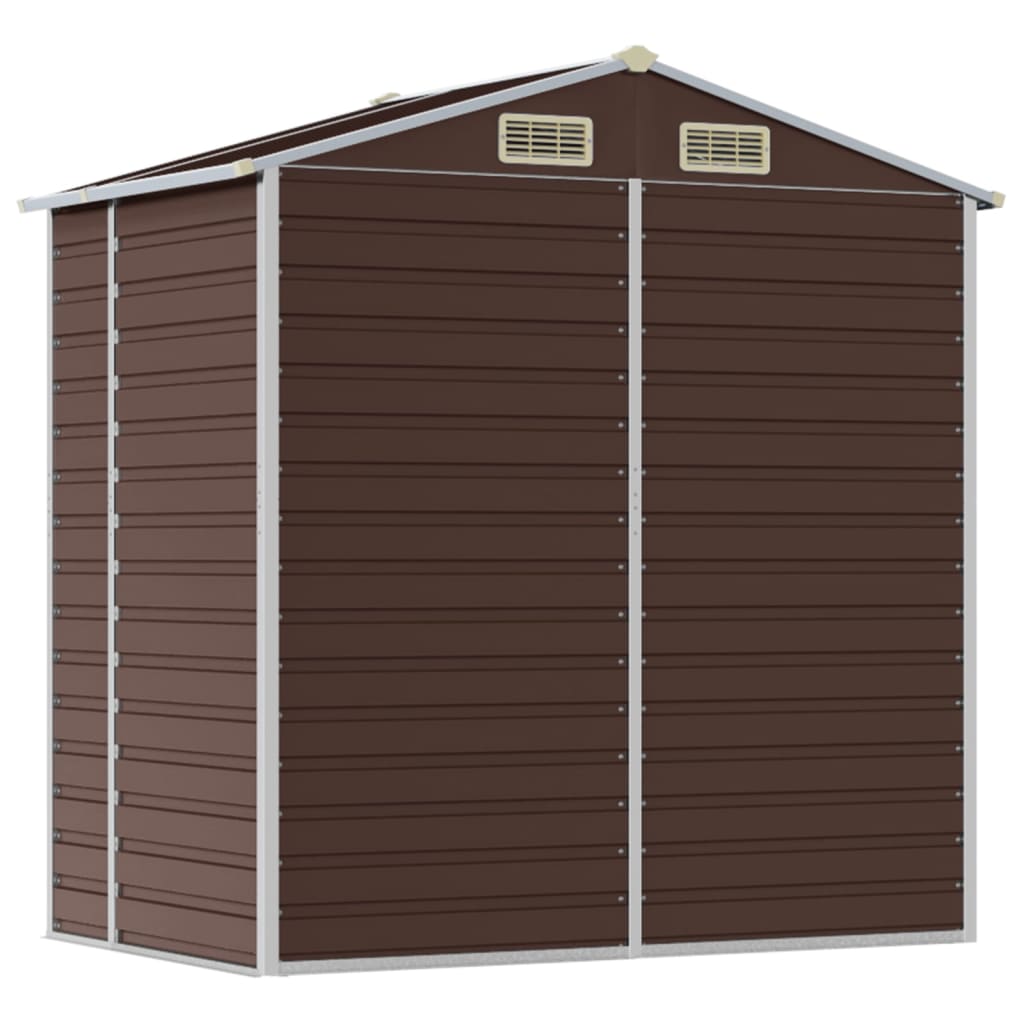 8720845894658_g_en_hd_5 vidaXL Garden Shed Brown 191x130x198 cm Galvanised Steel - Image 7