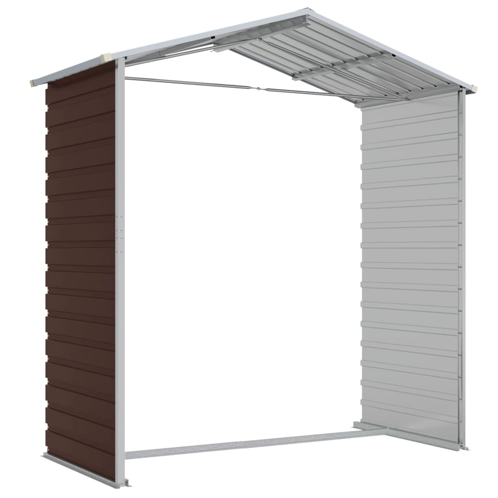8720845894658_g_en_hd_7 vidaXL Garden Shed Brown 191x130x198 cm Galvanised Steel - Image 9