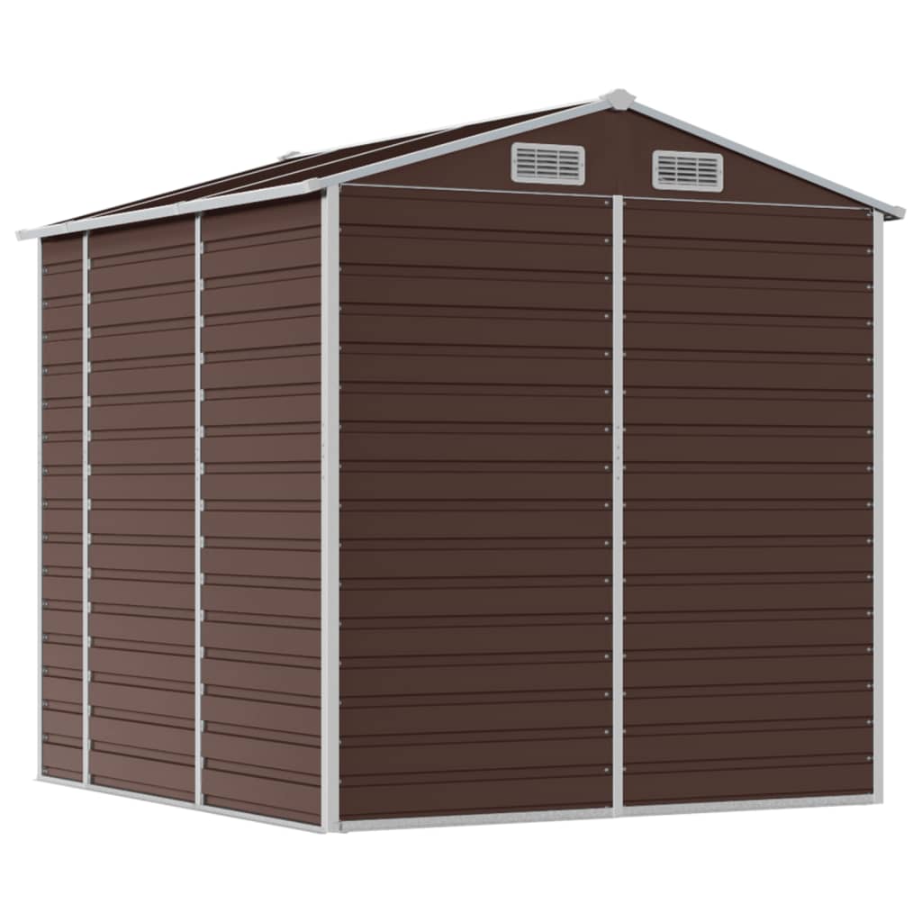 8720845894665_g_en_hd_5 vidaXL Garden Shed Brown 191x215x198 cm Galvanised Steel - Image 7