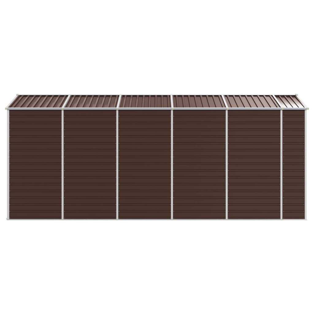 8720845894696_g_en_hd_4 vidaXL Garden Shed Brown 191x470x198 cm Galvanised Steel - Image 6