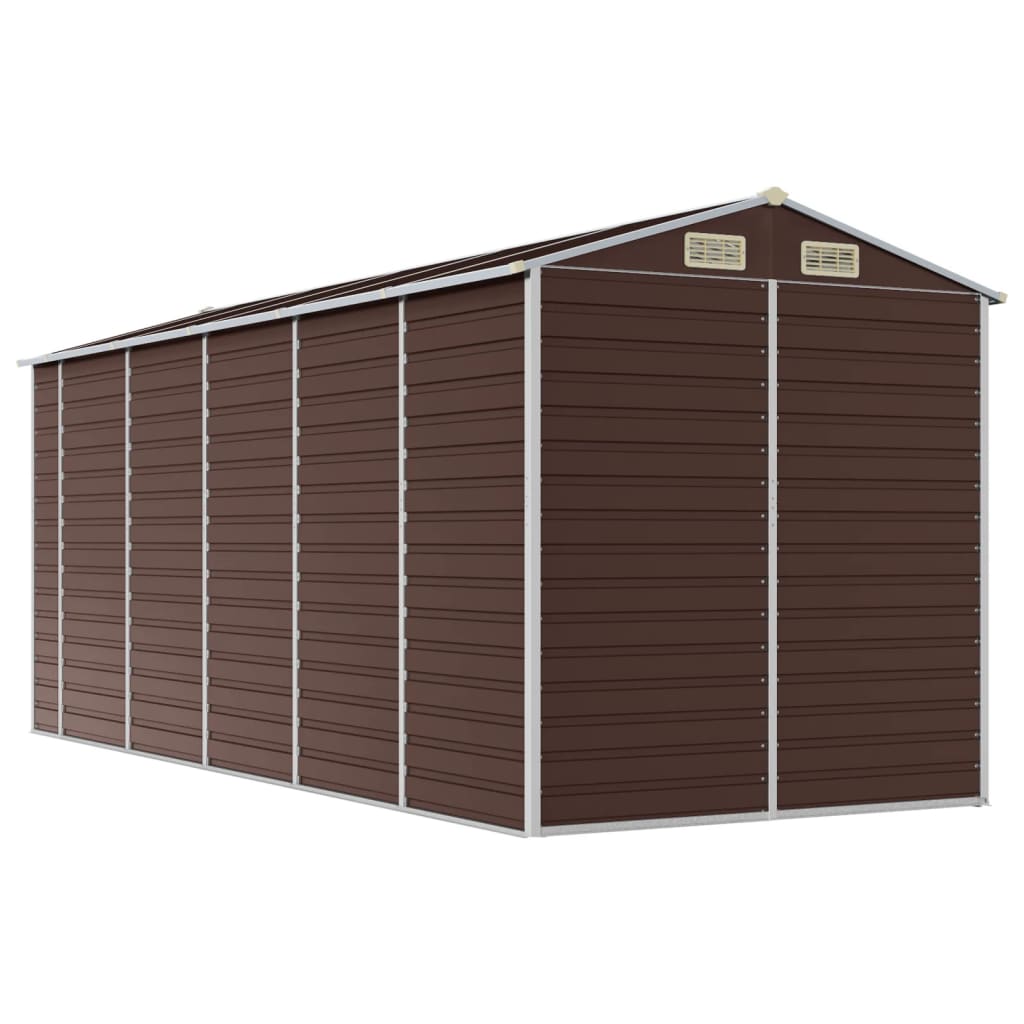 8720845894696_g_en_hd_5 vidaXL Garden Shed Brown 191x470x198 cm Galvanised Steel - Image 7