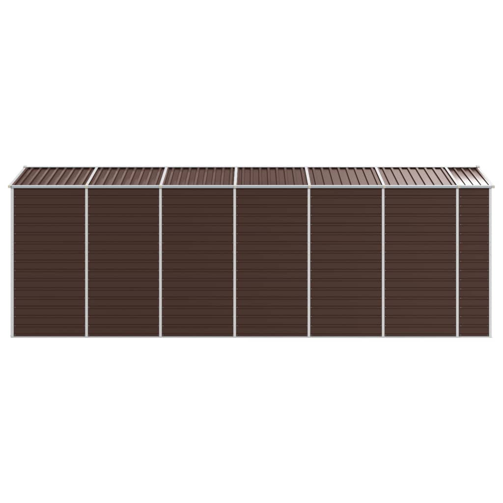 8720845894702_g_en_hd_4 vidaXL Garden Shed Brown 191x555x198 cm Galvanised Steel - Image 6