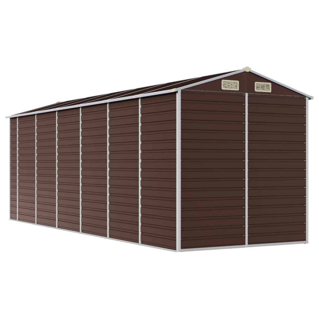 8720845894702_g_en_hd_5 vidaXL Garden Shed Brown 191x555x198 cm Galvanised Steel - Image 7
