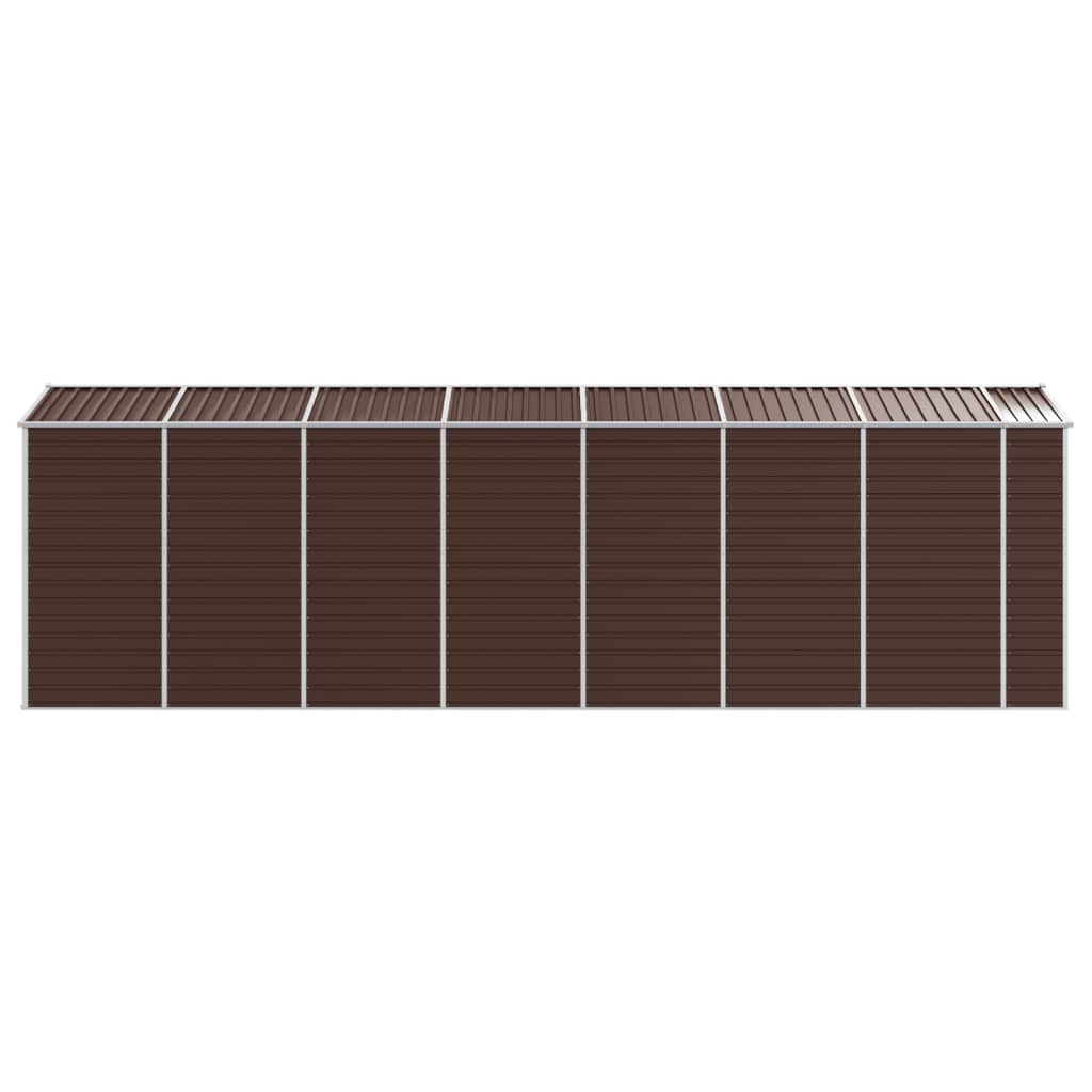 8720845894719_g_en_hd_4 vidaXL Garden Shed Brown 191x640x198 cm Galvanised Steel - Image 6