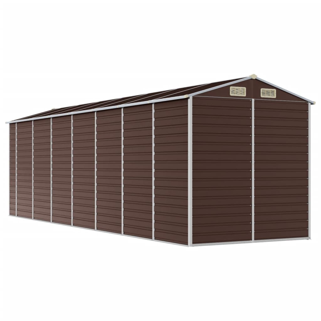 8720845894719_g_en_hd_5 vidaXL Garden Shed Brown 191x640x198 cm Galvanised Steel - Image 7