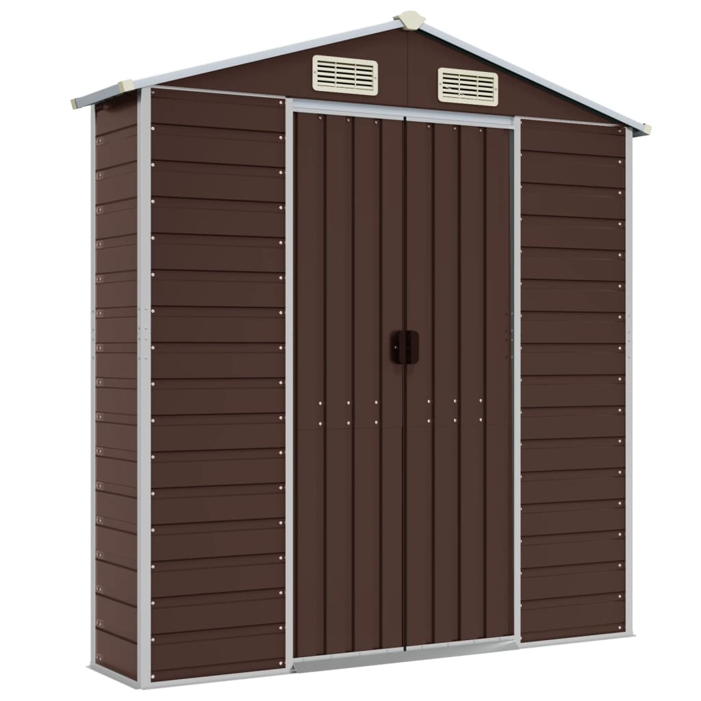 8720845894719_g_en_hd_6 vidaXL Garden Shed Brown 191x640x198 cm Galvanised Steel - Image 8