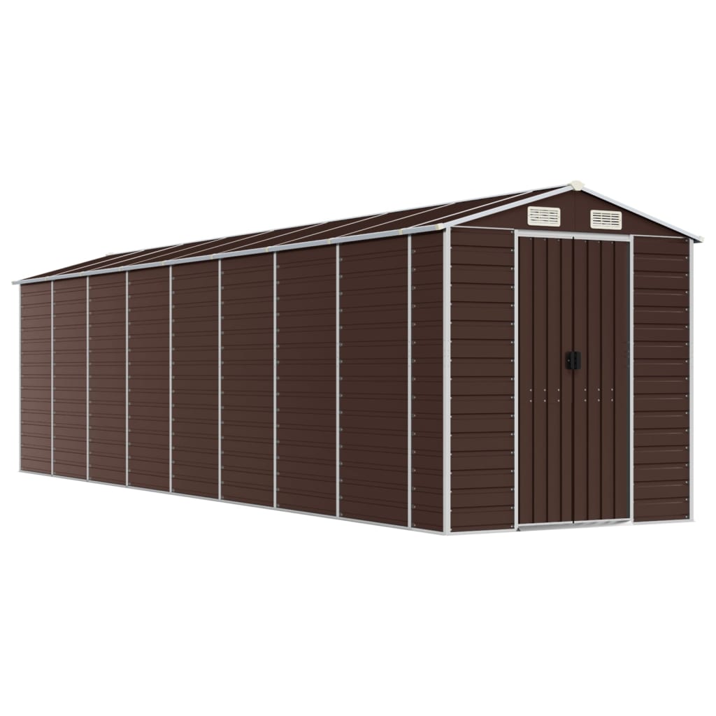 8720845894726_a_en_hd_1 vidaXL Garden Shed Brown 191x725x198 cm Galvanised Steel - Image 2