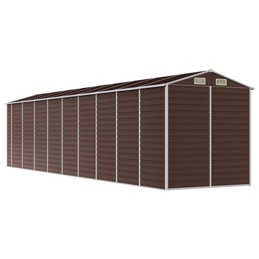 8720845894733_g_en_hd_5 vidaXL Garden Shed Brown 191x810x198 cm Galvanised Steel - Image 7