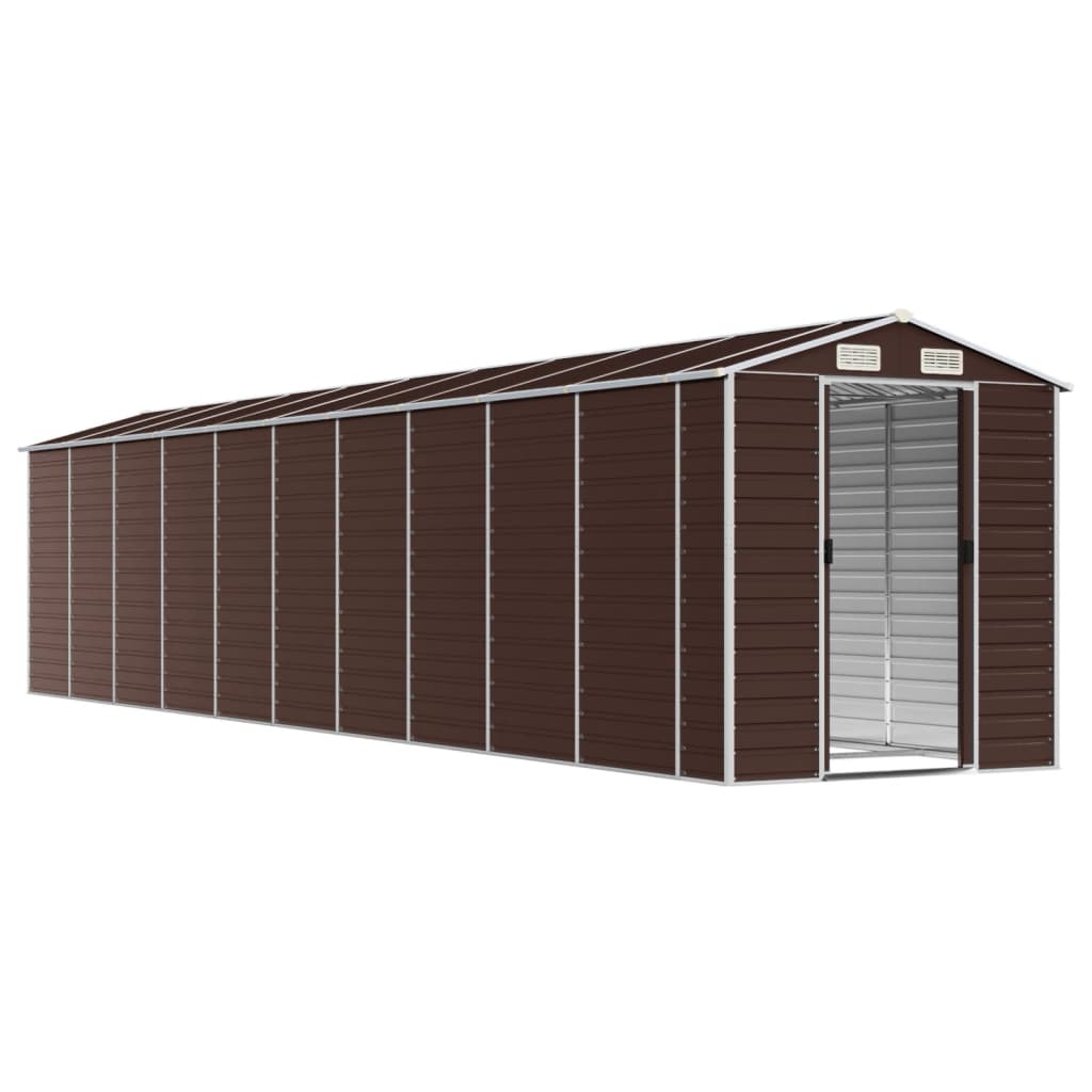 8720845894740_g_en_hd_1 vidaXL Garden Shed Brown 191x895x198 cm Galvanised Steel - Image 3