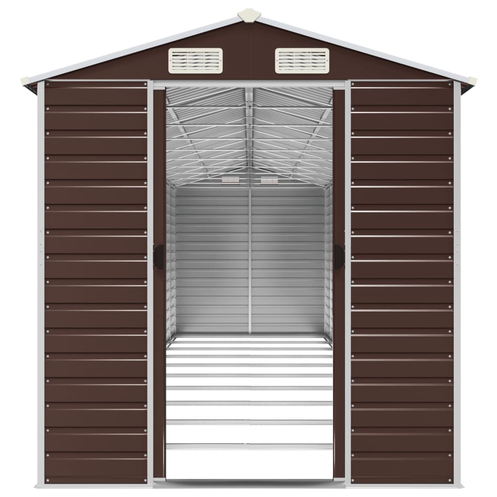 8720845894740_g_en_hd_3 vidaXL Garden Shed Brown 191x895x198 cm Galvanised Steel - Image 5