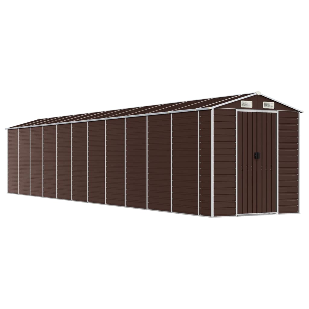 8720845894757_a_en_hd_1 vidaXL Garden Shed Brown 191x980x198 cm Galvanised Steel - Image 2