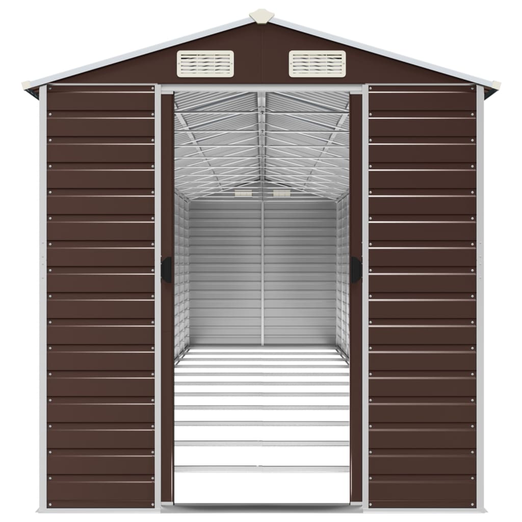 8720845894757_g_en_hd_3 vidaXL Garden Shed Brown 191x980x198 cm Galvanised Steel - Image 5