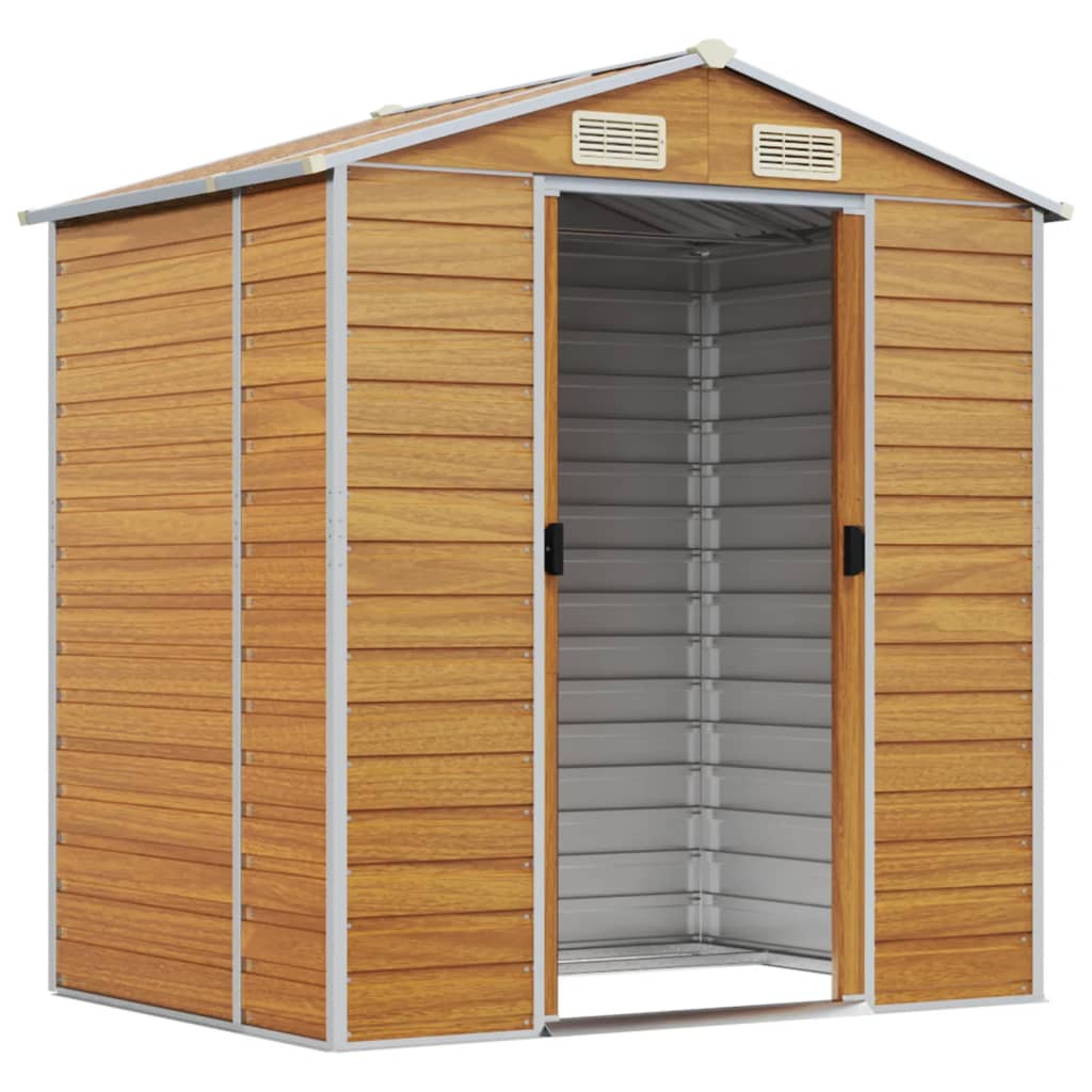 8720845894764_g_en_hd_1 vidaXL Garden Shed Light Brown 191x130x198 cm Galvanised Steel - Image 3