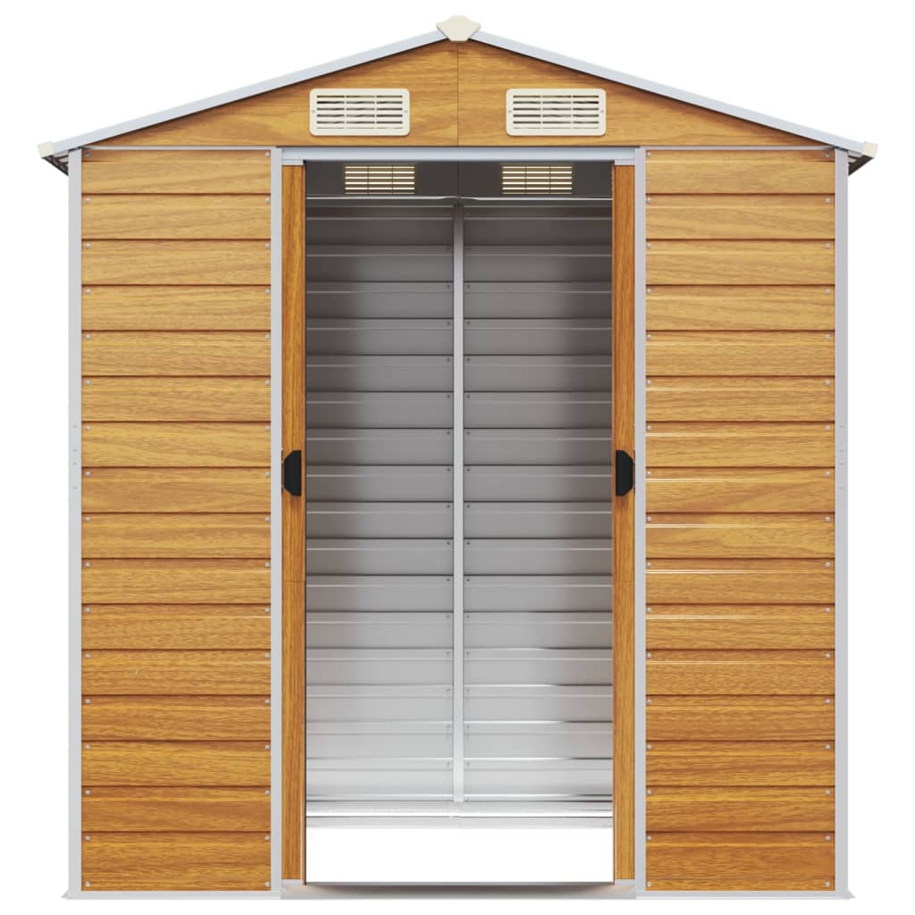 8720845894764_g_en_hd_3 vidaXL Garden Shed Light Brown 191x130x198 cm Galvanised Steel - Image 5