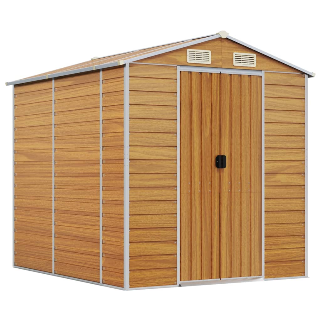 8720845894771_a_en_hd_1 vidaXL Garden Shed Light Brown 191x215x198 cm Galvanised Steel - Image 2
