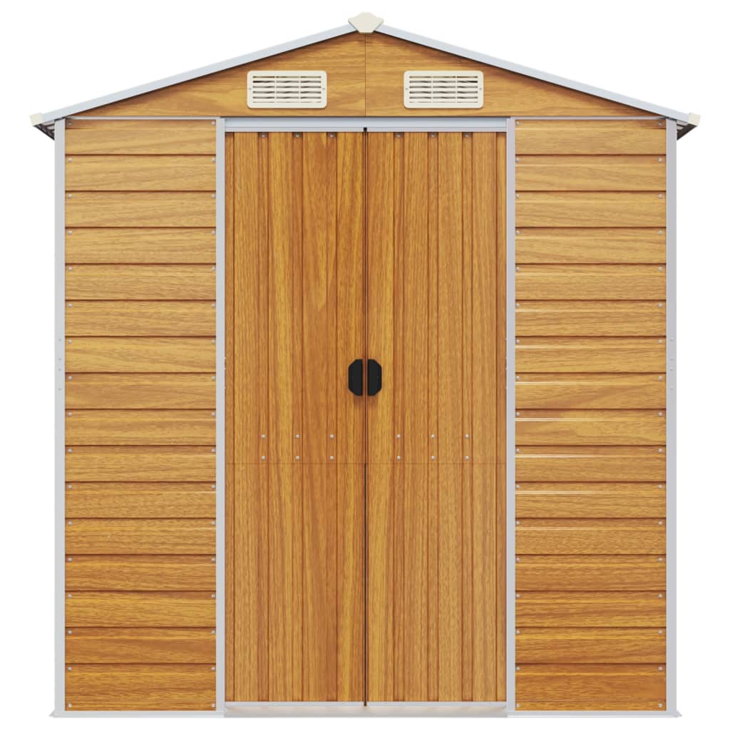 8720845894771_g_en_hd_2 vidaXL Garden Shed Light Brown 191x215x198 cm Galvanised Steel - Image 4