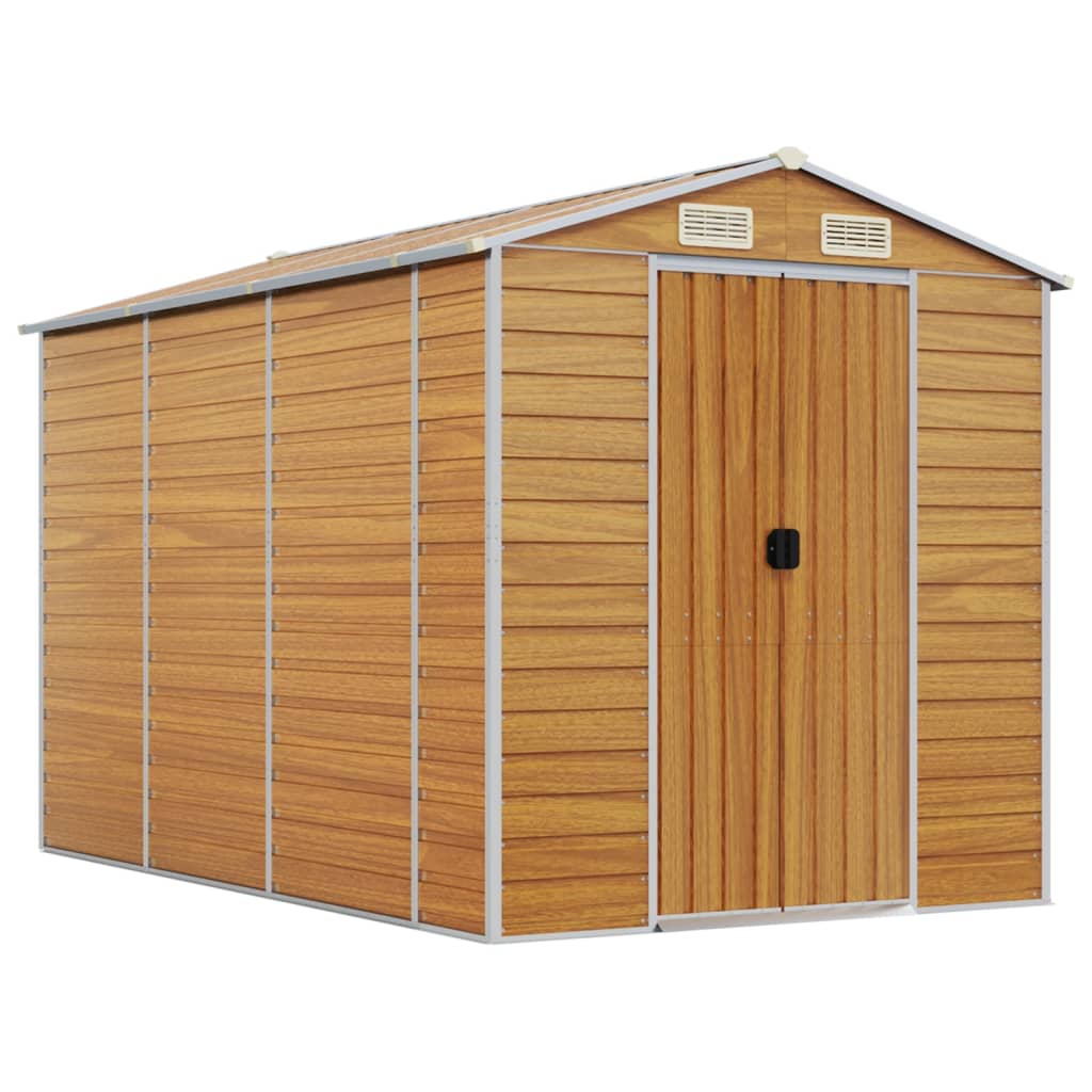 8720845894788_a_en_hd_1 vidaXL Garden Shed Light Brown 191x300x198 cm Galvanised Steel - Image 2