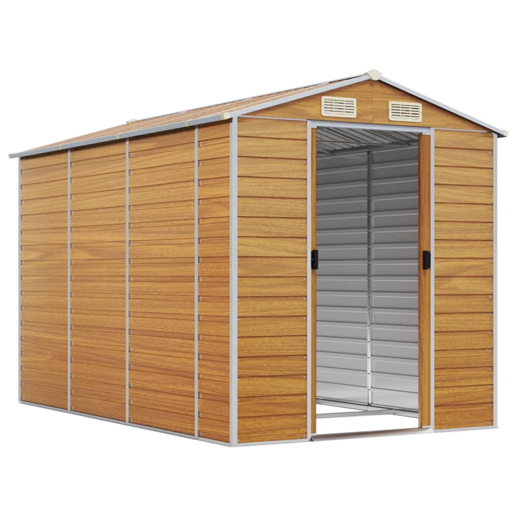 8720845894788_g_en_hd_1 vidaXL Garden Shed Light Brown 191x300x198 cm Galvanised Steel - Image 3