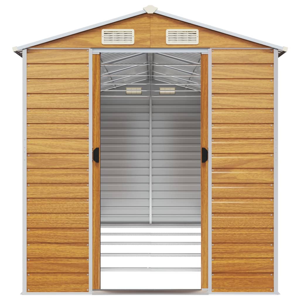 8720845894801_g_en_hd_3 vidaXL Garden Shed Light Brown 191x470x198 cm Galvanised Steel - Image 5