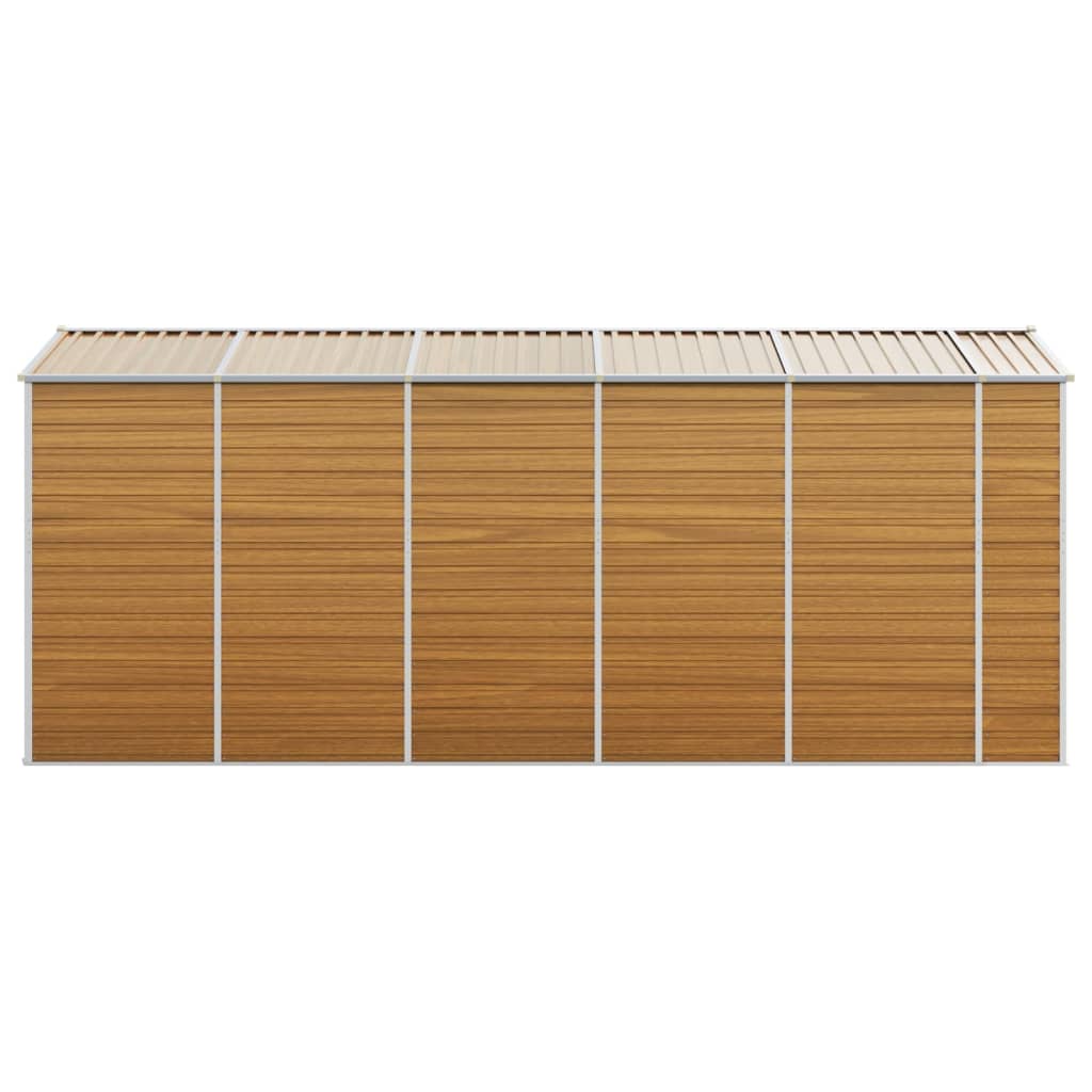 8720845894801_g_en_hd_4 vidaXL Garden Shed Light Brown 191x470x198 cm Galvanised Steel - Image 6