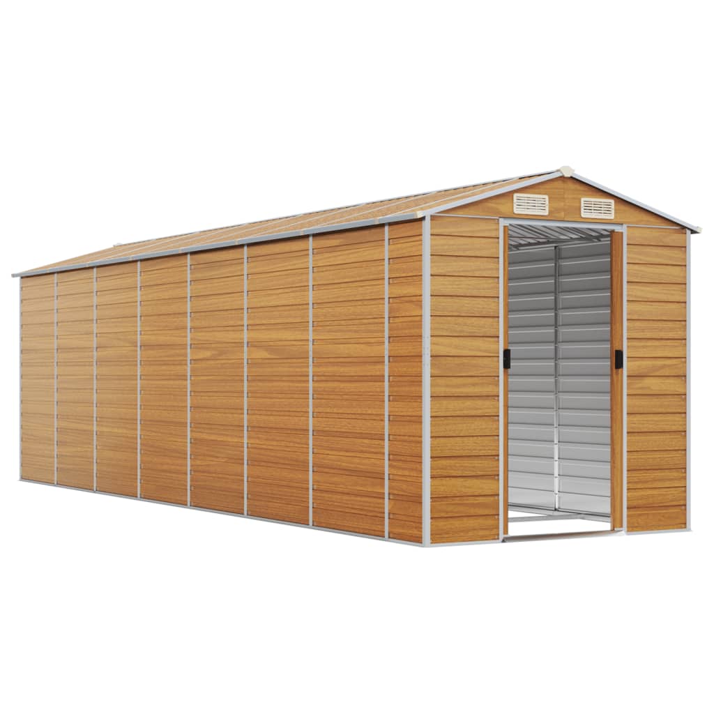 8720845894825_g_en_hd_1 vidaXL Garden Shed Light Brown 191x640x198 cm Galvanised Steel - Image 3