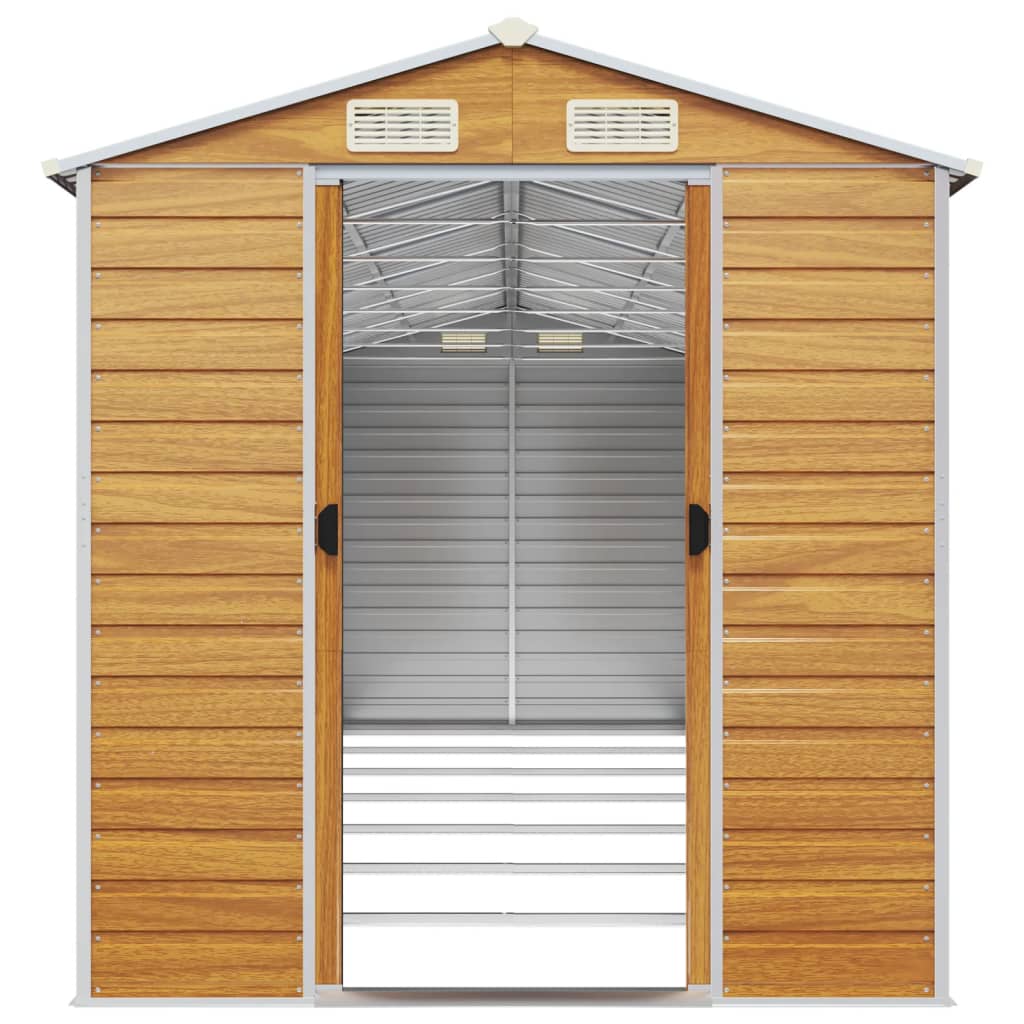 8720845894825_g_en_hd_3 vidaXL Garden Shed Light Brown 191x640x198 cm Galvanised Steel - Image 5