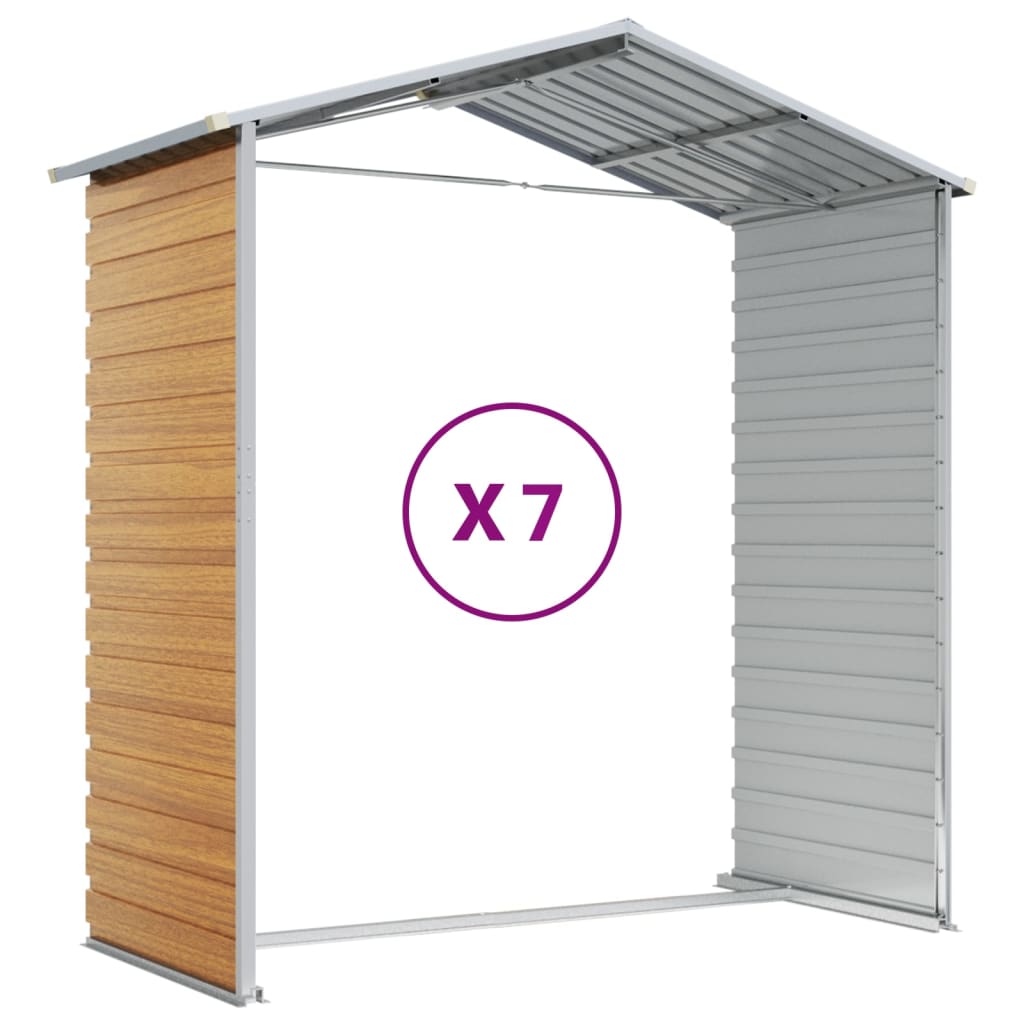 8720845894825_g_en_hd_7 vidaXL Garden Shed Light Brown 191x640x198 cm Galvanised Steel - Image 9