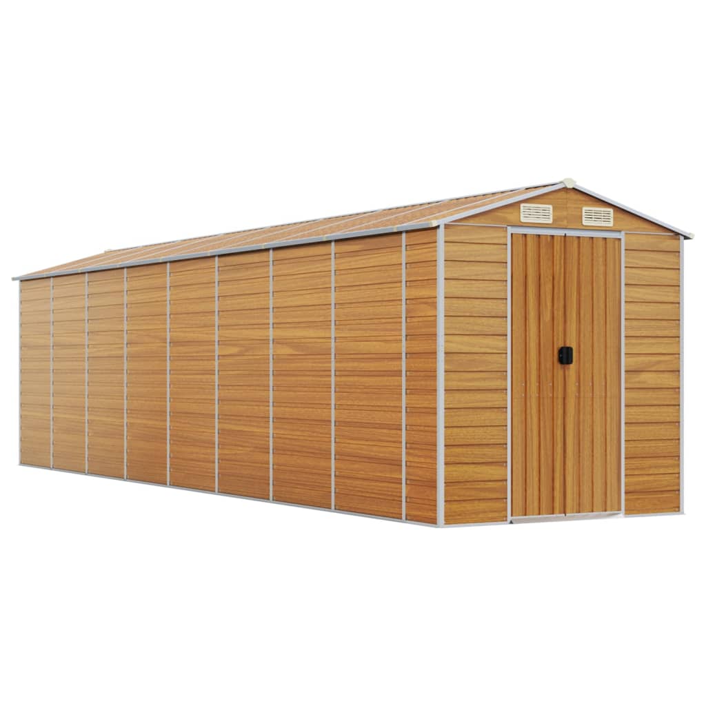 8720845894832_a_en_hd_1 vidaXL Garden Shed Light Brown 191x725x198 cm Galvanised Steel - Image 2