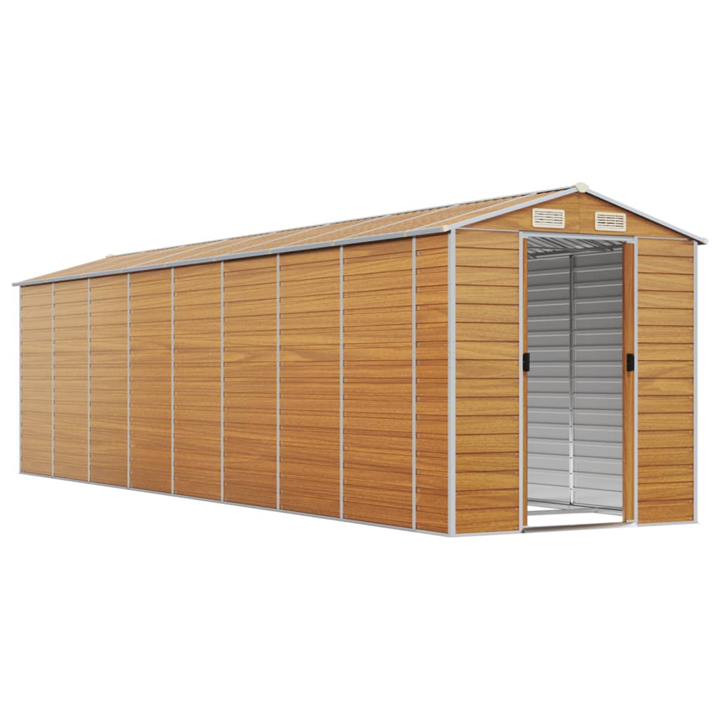 8720845894832_g_en_hd_1 vidaXL Garden Shed Light Brown 191x725x198 cm Galvanised Steel - Image 3
