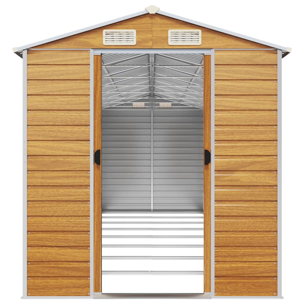 8720845894832_g_en_hd_3 vidaXL Garden Shed Light Brown 191x725x198 cm Galvanised Steel - Image 5