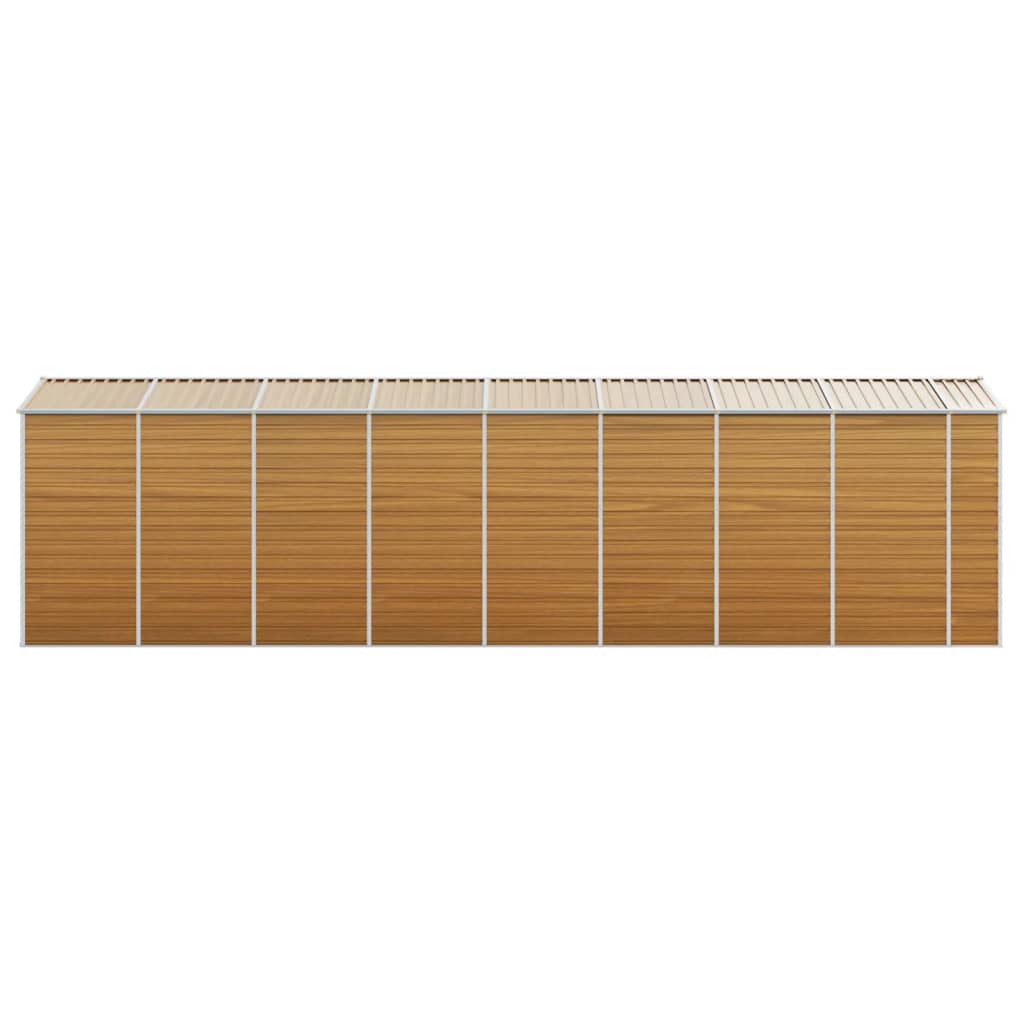 8720845894832_g_en_hd_4 vidaXL Garden Shed Light Brown 191x725x198 cm Galvanised Steel - Image 6