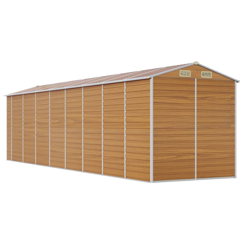8720845894832_g_en_hd_5 vidaXL Garden Shed Light Brown 191x725x198 cm Galvanised Steel - Image 7