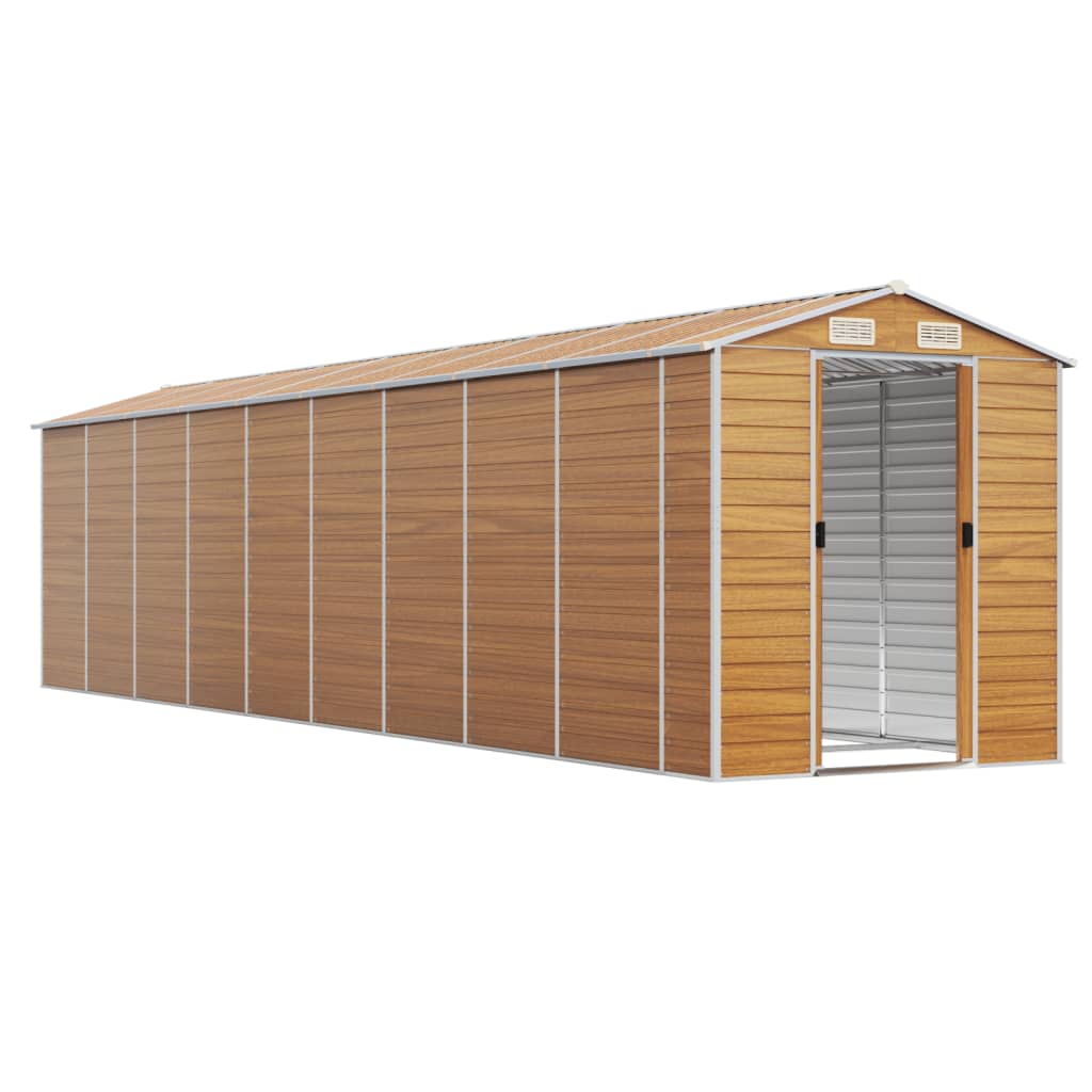 8720845894849_g_en_hd_1 vidaXL Garden Shed Light Brown 191x810x198 cm Galvanised Steel - Image 3