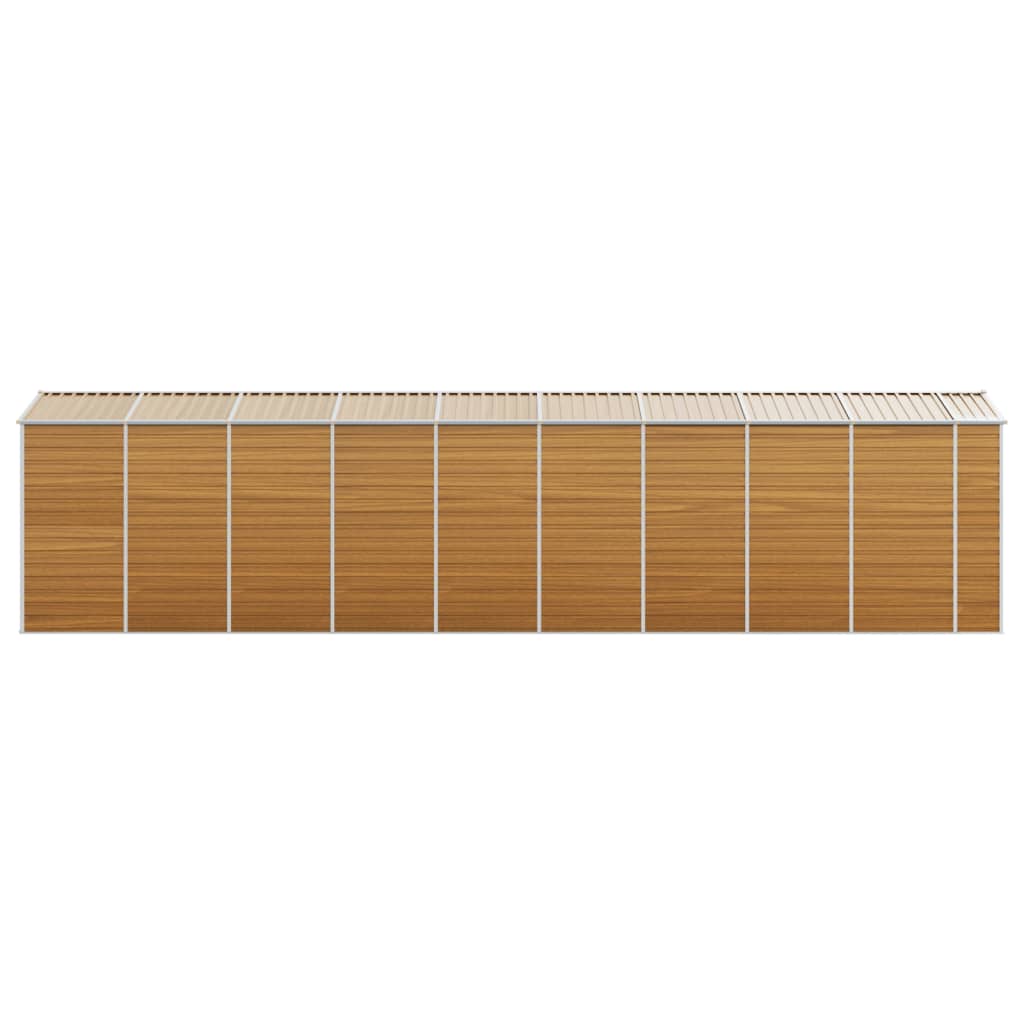 8720845894849_g_en_hd_4 vidaXL Garden Shed Light Brown 191x810x198 cm Galvanised Steel - Image 6