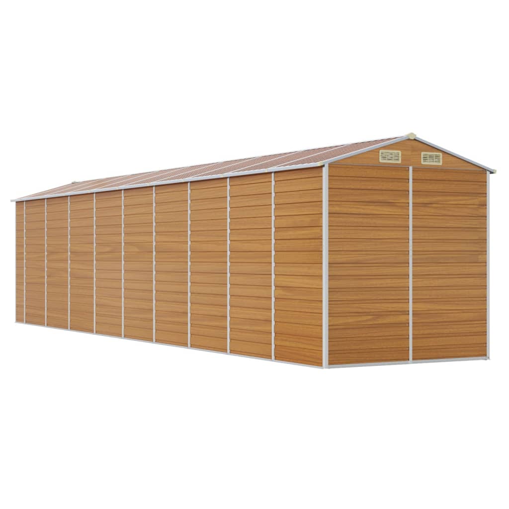 8720845894849_g_en_hd_5 vidaXL Garden Shed Light Brown 191x810x198 cm Galvanised Steel - Image 7