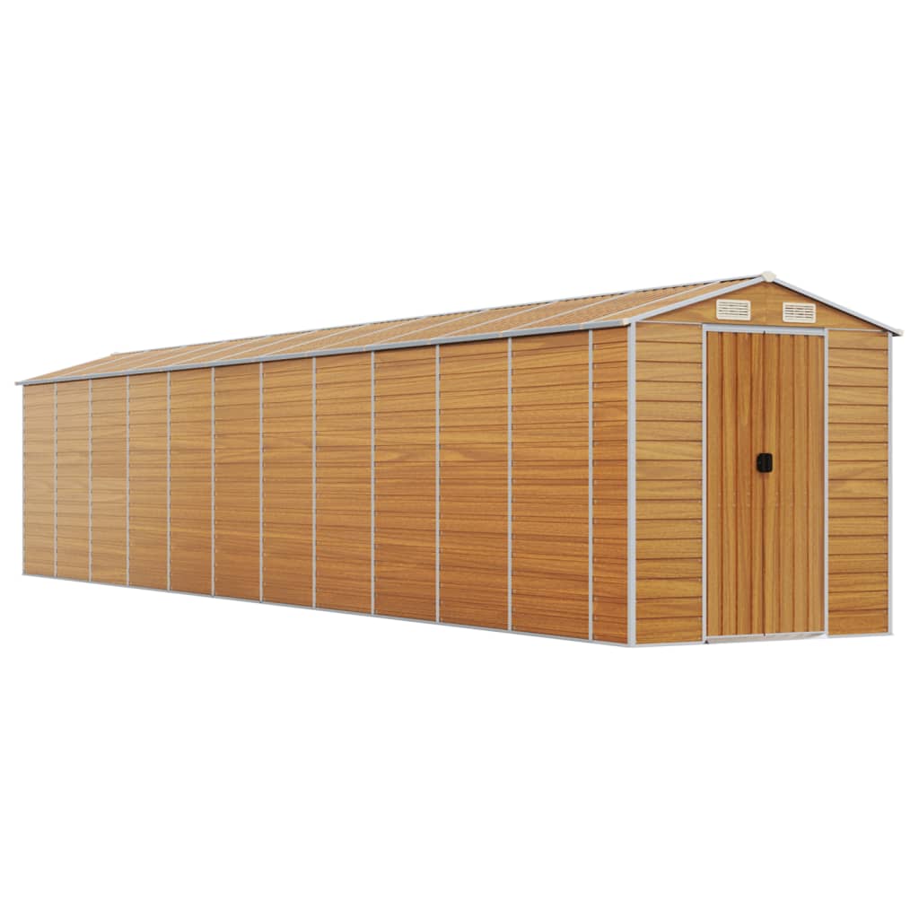 8720845894863_a_en_hd_1 vidaXL Garden Shed Light Brown 191x980x198 cm Galvanised Steel - Image 2