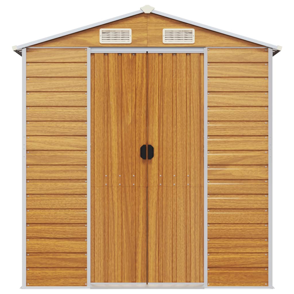 8720845894863_g_en_hd_2 vidaXL Garden Shed Light Brown 191x980x198 cm Galvanised Steel - Image 4
