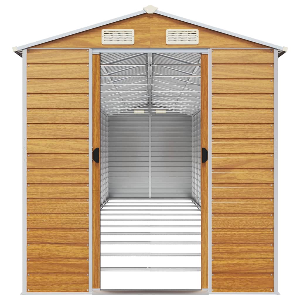 8720845894863_g_en_hd_3 vidaXL Garden Shed Light Brown 191x980x198 cm Galvanised Steel - Image 5