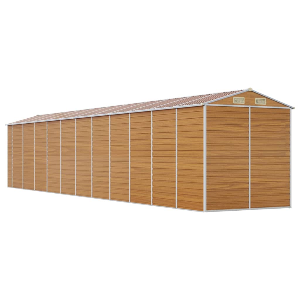 8720845894863_g_en_hd_5 vidaXL Garden Shed Light Brown 191x980x198 cm Galvanised Steel - Image 7