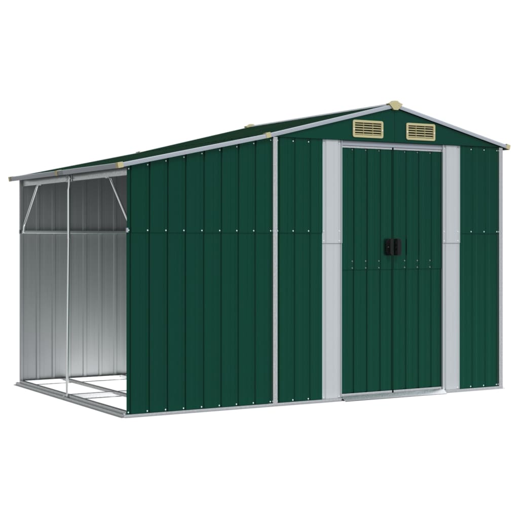 8720845894870_a_en_hd_1 vidaXL Garden Shed Green 277x192.5x179 cm Galvanised Steel - Image 2