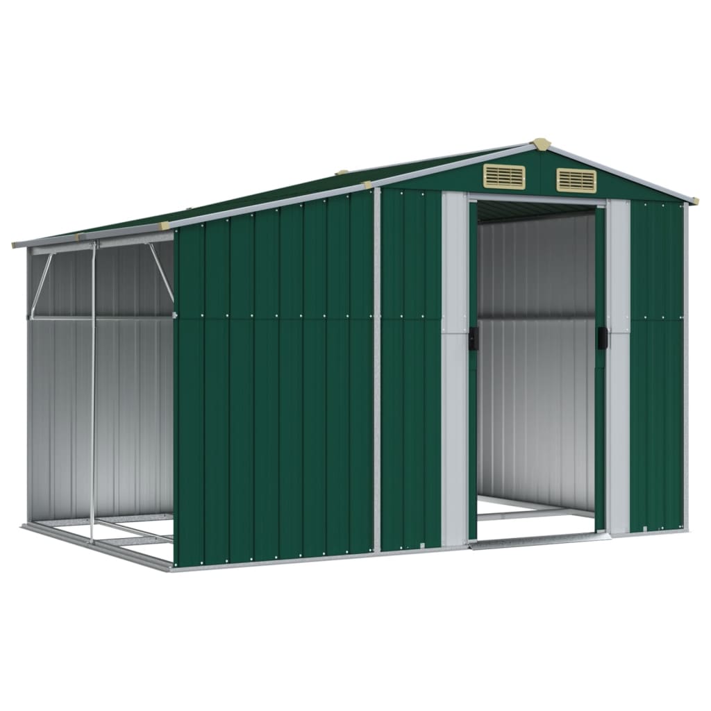 8720845894870_g_en_hd_1 vidaXL Garden Shed Green 277x192.5x179 cm Galvanised Steel - Image 3