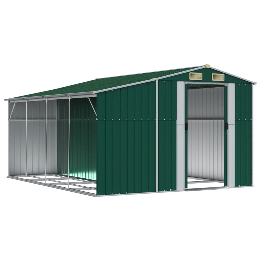 8720845894894_g_en_hd_1 vidaXL Garden Shed Green 277x365.5x179 cm Galvanised Steel - Image 3