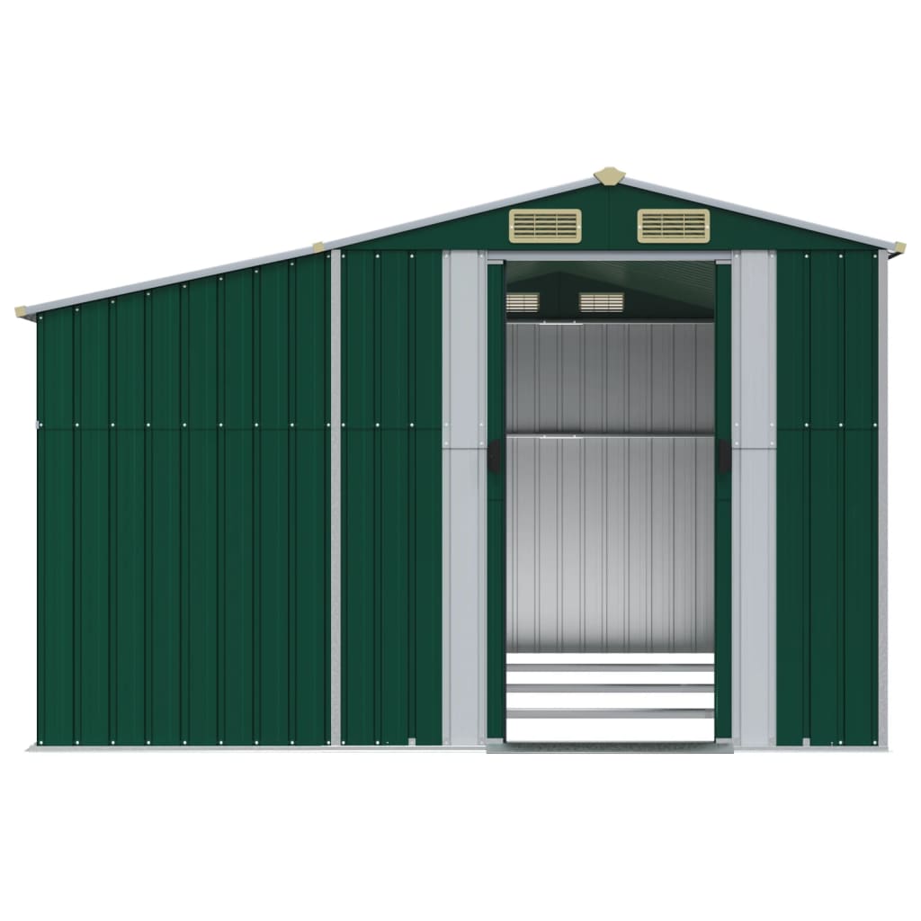 8720845894894_g_en_hd_3 vidaXL Garden Shed Green 277x365.5x179 cm Galvanised Steel - Image 5
