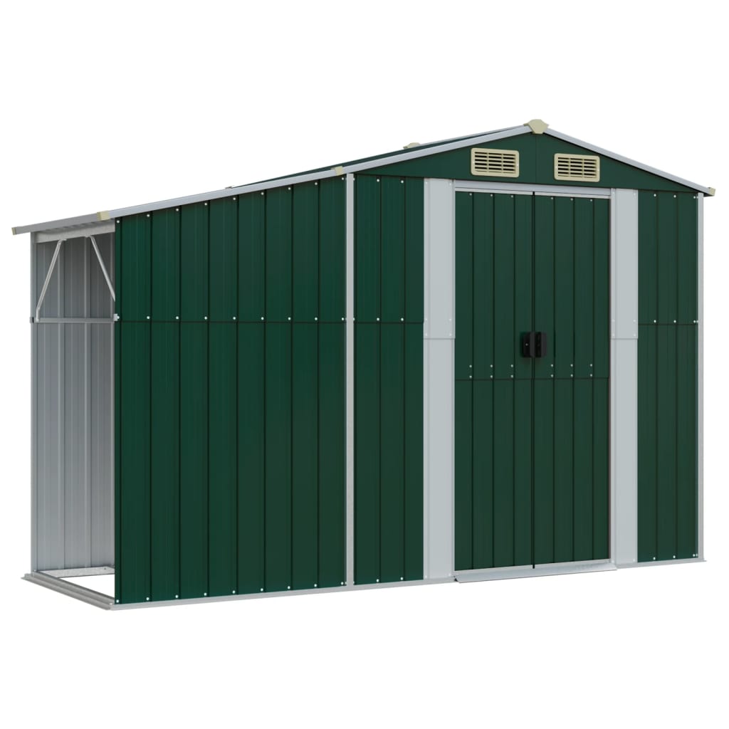 8720845894894_g_en_hd_6 vidaXL Garden Shed Green 277x365.5x179 cm Galvanised Steel - Image 8